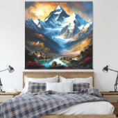 Fantasy Niedlich Vivid Majestic Everest Lhotse Leinwanddruck (Insitu (Schlafzimmer))