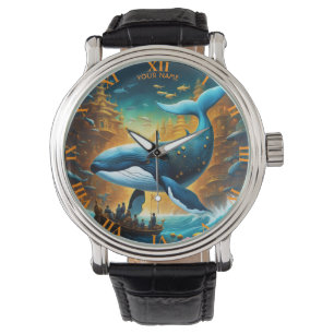Fantasy Niedlich Vivid Majestic Great Whale Armbanduhr