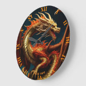 Fantasy Niedlich Vivid Majestic Großdrache Große Wanduhr (Winkel)