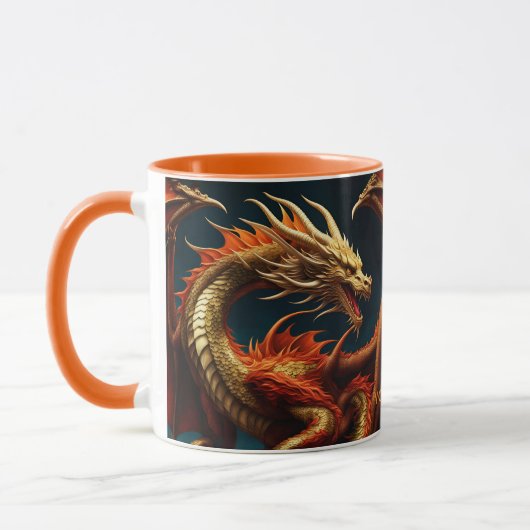 Fantasy Niedlich Vivid Majestic Großdrache Tasse (Links)