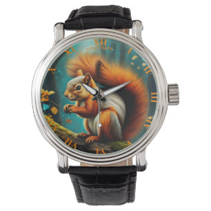 Fantasy Niedlich Vivid Majestic Red Squirrel Armbanduhr