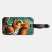 Fantasy Niedlich Vivid Majestic Red Squirrel Gepäckanhänger (Rückseite horizontal)