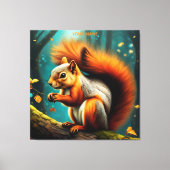 Fantasy Niedlich Vivid Majestic Red Squirrel Leinwanddruck (Vorderseite)