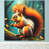 Fantasy Niedlich Vivid Majestic Red Squirrel Leinwanddruck (Insitu (Holzboden))