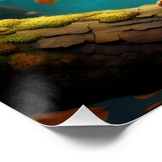 Fantasy Niedlich Vivid Majestic Red Squirrel Poster (Ecke)