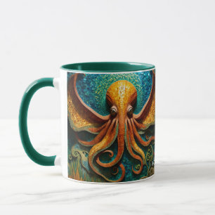 Fantasy Niedlich Vivid Octopus Schönes Mosaik Tasse