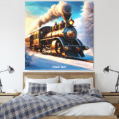 Fantasy Niedlich Vivid Old Train Winter Leinwanddruck (Insitu (Schlafzimmer))