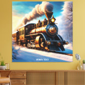 Fantasy Niedlich Vivid Old Train Winter Leinwanddruck (Insitu (Wohnzimmer))