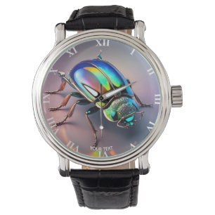 Fantasy Niedlich Vivid Opal Vibranle Beetle Armbanduhr