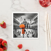Fantasy Niedlich Vivid Orange Coat Venedig Serviette (Beispiel)