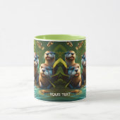 Fantasy Niedlich Vivid Otter Family Fish Tasse (Zentrum)
