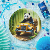 Fantasy Niedlich Vivid Panda Bamboo Car Pappteller (Party)
