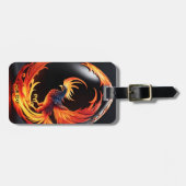 Fantasy Niedlich Vivid Phoenix Black Egg Gepäckanhänger (Vorderseite horizontal)
