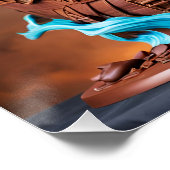 Fantasy Niedlich Vivid Pirate Ship Cake Poster (Ecke)