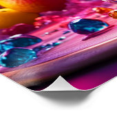 Fantasy Niedlich Vivid Rainbow Cocktail Frucht Poster (Ecke)