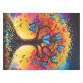 Fantasy Niedlich Vivid Rainbow Tree Butterflies Tischdecke (Vorderseite (Horizontal))
