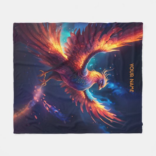 Fantasy Niedlich Vivid Rising Phoenix Fleecedecke (Vorderseite (Horizontal))