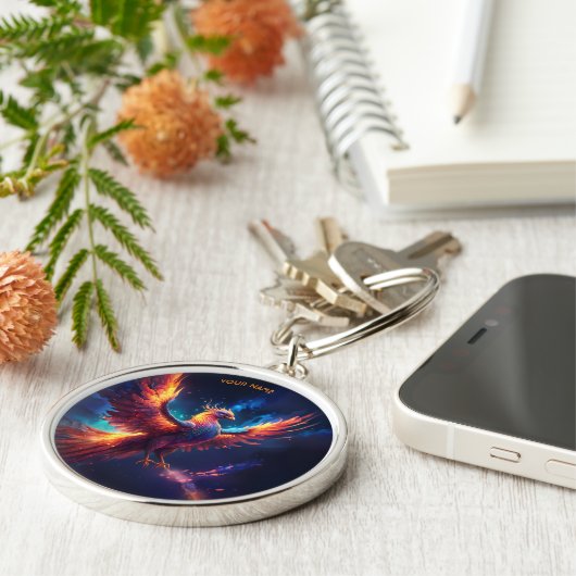 Fantasy Niedlich Vivid Rising Phoenix Schlüsselanhänger (Seite)