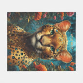 Fantasy Niedlich Vivid Romantic Big Cat Fleecedecke (Vorderseite (Horizontal))