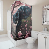 Fantasy Niedlich Vivid Romantic Panther Portrait Duschvorhang (Beispiel)