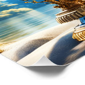 Fantasy Niedlich Vivid Sapphire Clock Sea Poster (Ecke)