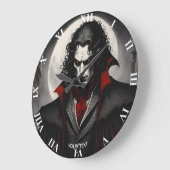 Fantasy Niedlich Vivid Schwarz-weiß Gothic Große Wanduhr (Winkel)