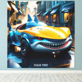 Fantasy Niedlich Vivid Shark Concept Car Leinwanddruck (Insitu (Holzboden))