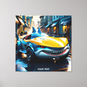 Fantasy Niedlich Vivid Shark Concept Car Leinwanddruck