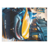 Fantasy Niedlich Vivid Shark Concept Car Tischdecke (Vorderseite (Horizontal))