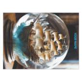 Fantasy Niedlich Vivid Ship Glass Sphere Tischdecke (Vorderseite (Horizontal))
