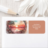 Fantasy Niedlich Vivid Sunset Watercolor Girl (Insitu)