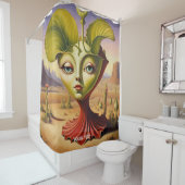 Fantasy Niedlich Vivid Surreal Face Wüste Duschvorhang (Beispiel)