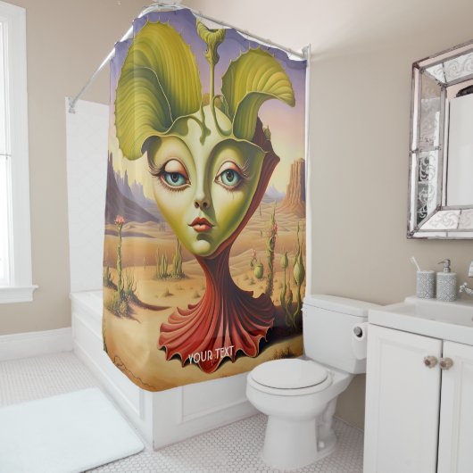 Fantasy Niedlich Vivid Surreal Face Wüste Duschvorhang (Beispiel)