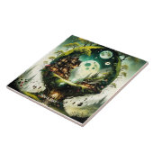 Fantasy Niedlich Vivid Tree House Moon Fliese (Seite)