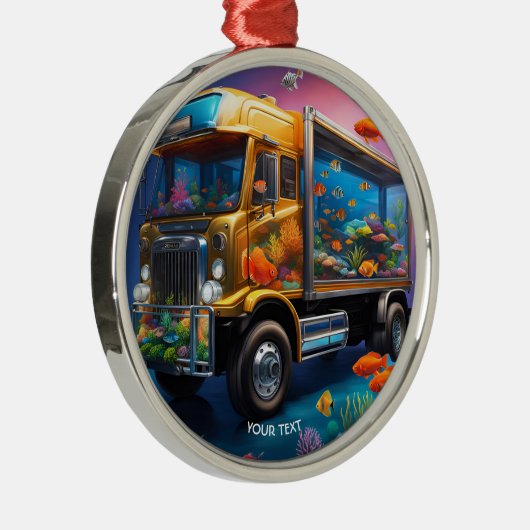 Fantasy Niedlich Vivid Truck Aquarium Fisch Ornament Aus Metall (Rechts)
