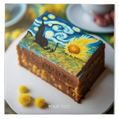 Fantasy Niedlich Vivid Van Gogh Cake Fliese (Vorderseite)