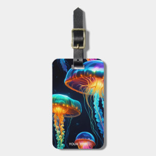 Fantasy Niedlich Vivid Vibrand Vivid Jellyfish Gepäckanhänger