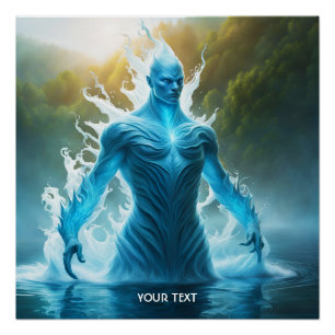 Fantasy Niedlich Vivid Water Elemental Lake Poster