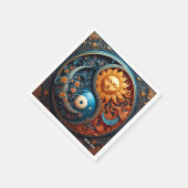 Fantasy Niedlich Vivid Yin-Yang Day Night Serviette (Ecke)