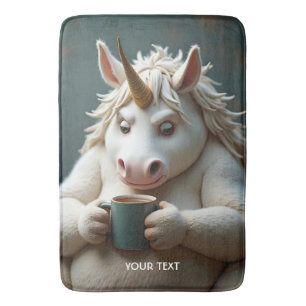 Fantasy Niedlich Wacky Unicorn Kaffee Badematte
