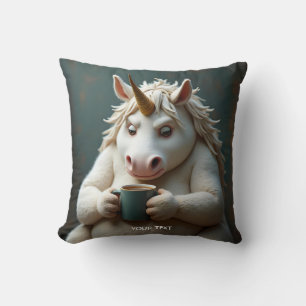 Fantasy Niedlich Wacky Unicorn Kaffee Kissen