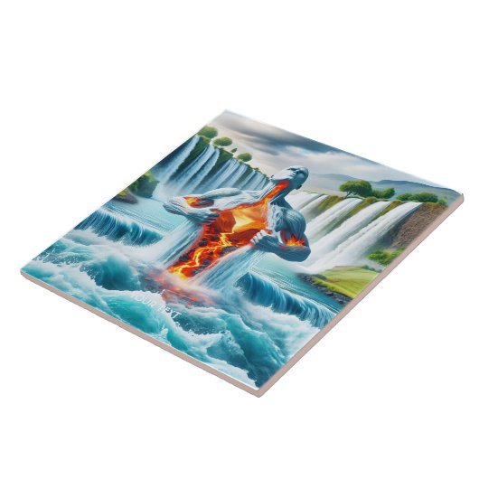 Fantasy Niedlich Water Lava Man Fliese (Seite)