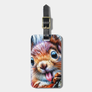 Fantasy Niedlich Watercolor Eichhörnchen Zunge Gepäckanhänger