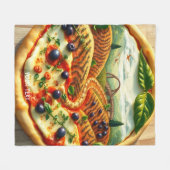 Fantasy Niedlich Whimsical Italienische Landschaft Fleecedecke (Vorderseite (Horizontal))