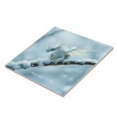 Fantasy Niedlich White Baby Dragon Fliese (Seite)