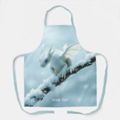Fantasy Niedlich White Baby Dragon Schürze (Vorderseite)