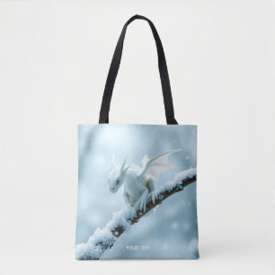 Fantasy Niedlich White Baby Dragon Tasche