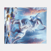 Fantasy Niedlich White Chimera Winter Fleecedecke (Vorderseite (Horizontal))