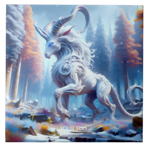 Fantasy Niedlich White Chimera Winter Fliese