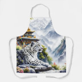 Fantasy Niedlich White Leopard Mountains Schürze (Vorderseite)